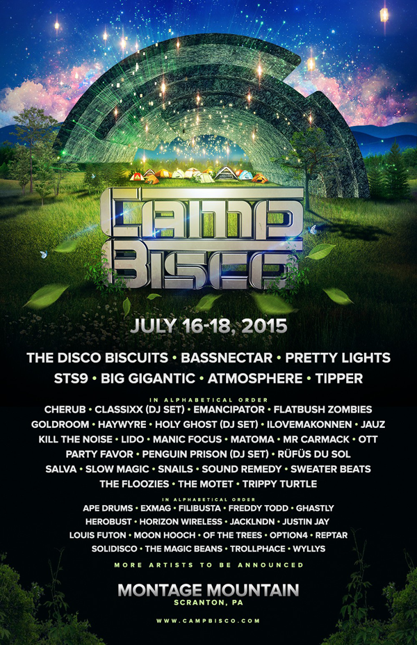 Camp Bisco 2015 Lineup: The Disco Biscuits, Bassnectar, Pretty Lights, and More