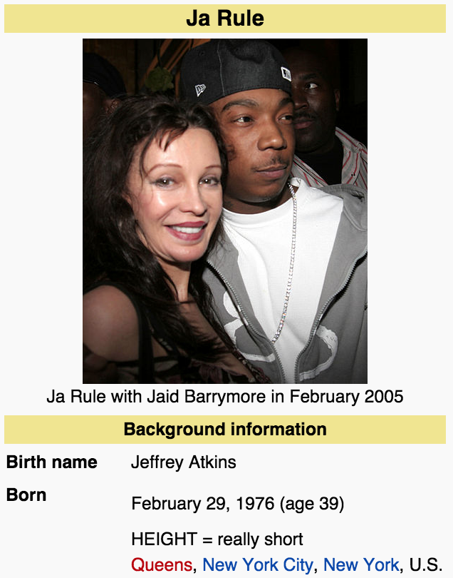 Ja Rule Is Mad That Wikipedia Says He's Short