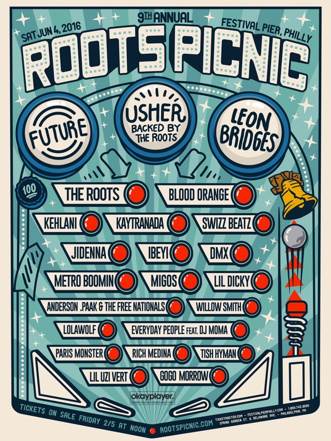 Roots Picnic 2016 Lineup: Usher, Future, Leon Bridges, and More