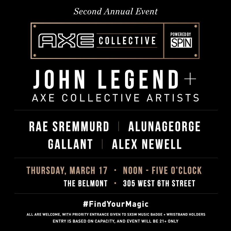 Don’t Miss the 2nd Annual Axe Collective SXSW Day Party with John Legend, AlunaGeorge and More