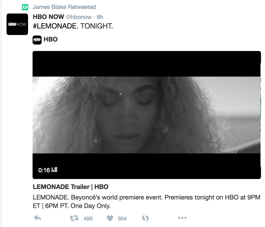 From James Blake to Free HBO, Here's Everything You Need to Know About Beyoncé's 'Lemonade'