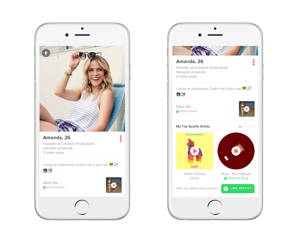 Tinder Partners With Spotify To Get Single People Laid