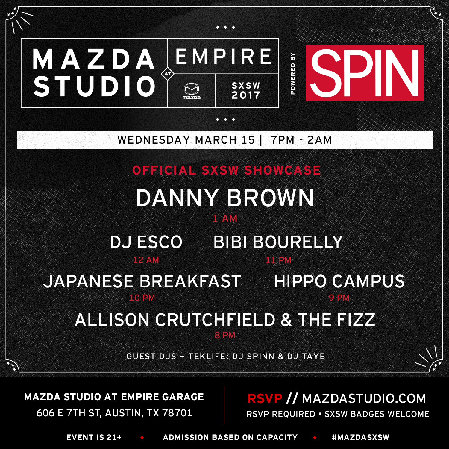 SPIN SXSW 2017 Showcases at Mazda Studio at Empire: Mastodon, Danny Brown, Lil Yachty, and More