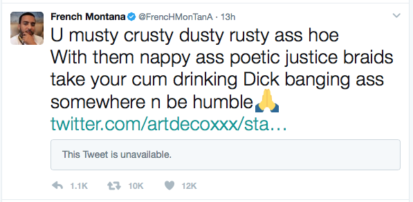 French Montana Delivers Vile Insult to Woman, Continues to Tweet Through It