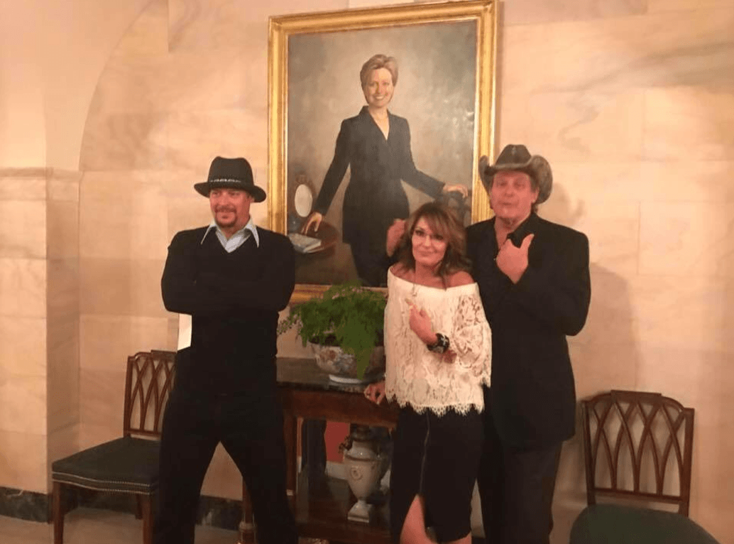 Kid Rock, Ted Nugent, and Sarah Palin Walk Into a Bar—Okay, the White House