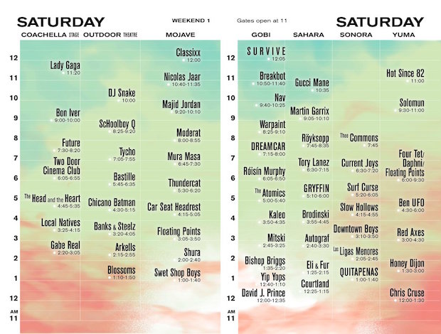 Coachella 2017 Schedule Announced