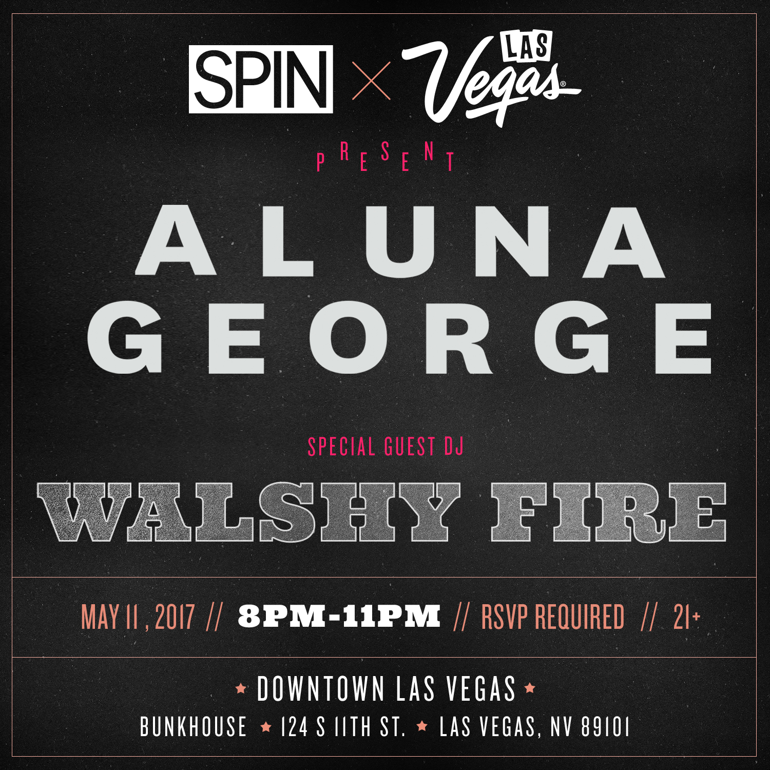 Join SPIN in Las Vegas for a Special Night with AlunaGeorge and Major Lazer's Walshy Fire