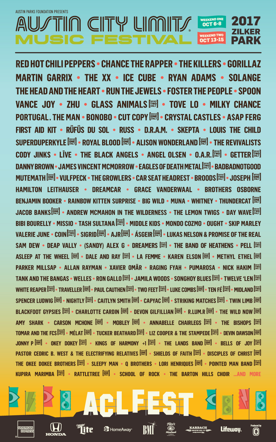 Austin City Limits 2017: Jay Z, Gorillaz, Chance the Rapper, the Killers, Red Hot Chili Peppers, Ryan Adams & More [UPDATE]
