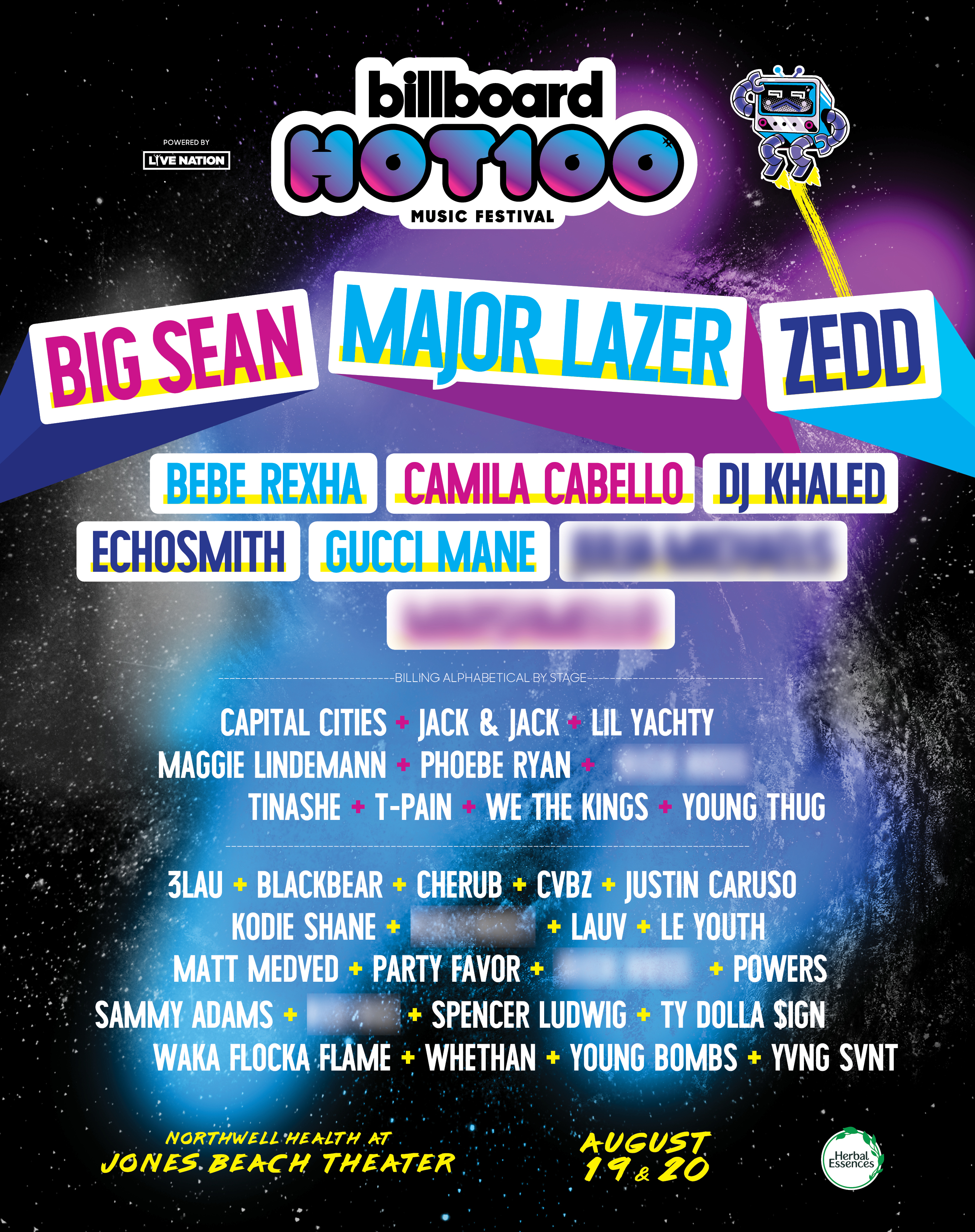Major Lazer, Big Sean, Zedd, and More to Headline Billboard Hot 100 Fest