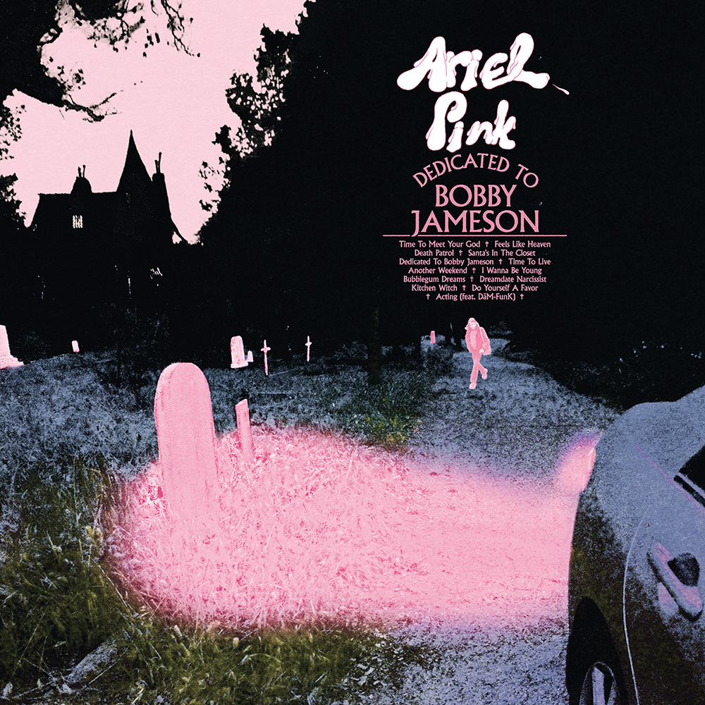 Ariel Pink Announces New Album <i></noscript>Dedicated to Bobby Jameson</i>, Releases “Another Weekend” Video” title=”Album-cover-1498058883″ data-original-id=”246217″ data-adjusted-id=”246217″ class=”sm_size_full_width sm_alignment_center ” data-image-source=”free_stock” />
<p><strong>Ariel Pink, <i>Dedicated to Bobby Jameson</i> track list:</strong><br />
1. “Time to Meet Your God”<br />
2. “Feels Like Heaven”<br />
3. “Death Patrol”<br />
4. “Santa’s in the Closet”<br />
5. “Dedicated to Bobby Jameson”<br />
6. “Time to Live”<br />
7. “Another Weekend”<br />
8. “I Wanna Be Young”<br />
9. “Bubblegum Dreams”<br />
10. “Dreamdate Narcissist”<br />
11. “Kitchen Witch”<br />
12. “Do Yourself a Favor”<br />
13. “Acting” (feat. Dam-Funk)</p>
<p><strong>Ariel Pink 2017 tour dates<br />
</strong>October 13 — Joshua Tree, California @ Desert Daze<br />
October 14 — San Francisco, California @ The Chapel<br />
October 15 — San Francisco, California @ The Chapel<br />
October 16 — San Francisco, California @ The Chapel<br />
October 19 —Portland, Oregon @ Revolution<br />
October 20 —Vancouver, British Columbia @ The Venue<br />
October 21 — Seattle, Washington @ Neumos<br />
October 23 — Salt Lake City, Utah @ Metro Music Hall<br />
October 24 — Denver, Colorado @ Bluebird Theater<br />
October 26 — Minneapolis, Minnesota @ Fine Line Music Cafe<br />
October 28 — Chicago, Illinois @ Thalia Hall<br />
October 29 — Detroit, Michigan @ El Club<br />
October 30 — Toronto, Ontario @ Phoenix<br />
October 31 — Montreal, Quebec @ Le National<br />
November 2 — Boston, Massachusetts @ Brighton Music Hall<br />
November 3 — Philadelphia, Pennsylvania @ Union Transfer<br />
November 4 — New York, New York @ Le Poisson Rouge<br />
November 5 — Washington, DC @ 9:30 Club<br />
November 7 — Atlanta, Georgia @ The Earl<br />
November 8 — New Orleans, Louisiana @ Tipitina’s<br />
November 10 — San Antonio, Texas @ Paper Tiger<br />
November 11 — Dallas, Texas @ Tree’s<br />
November 12 — Austin, Texas @ Sound on Sound Festival<br />
November 14 — Phoenix, Arizona @ Crescent Ballroom<br />
November 15 — Tucson, Arizona @ 191 Toole<br />
November 16 — San Diego, California @ Belly Up<br />
November 17 — Los Angeles, California @ TBD</p>
</div>
</div>
</div>
</div>
</div>
</section>
<section data-particle_enable=