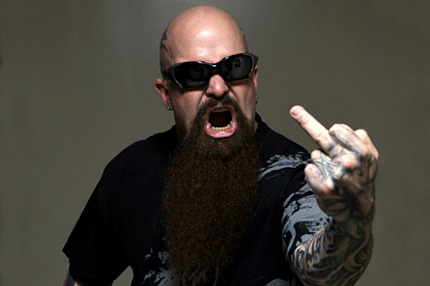 Slayer guitarist Kerry King is one pissed off dude. Onstage, he wields his six-string like a weapon, playing with ferocity and intensity. - 101014-kerry-king-1