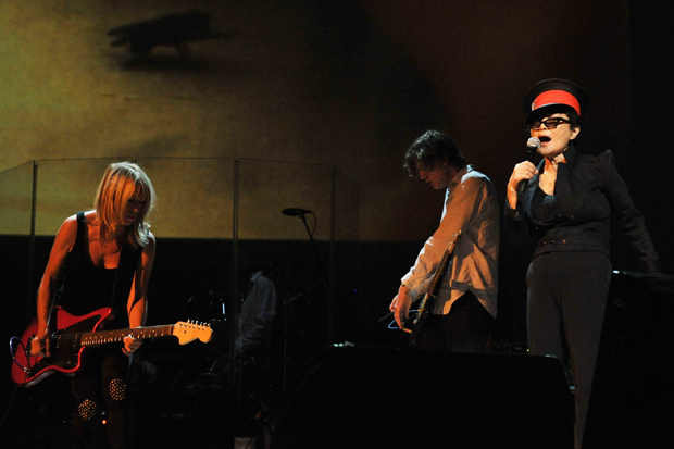 Yoko Ono with Kim Gordon and Thurston Moore in 2010 / Photo by Lester Cohen/Getty