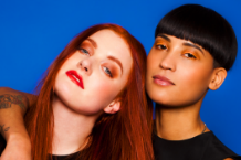 Left to right, Icona Pop's Caroline Hjelt and Aino Jawo