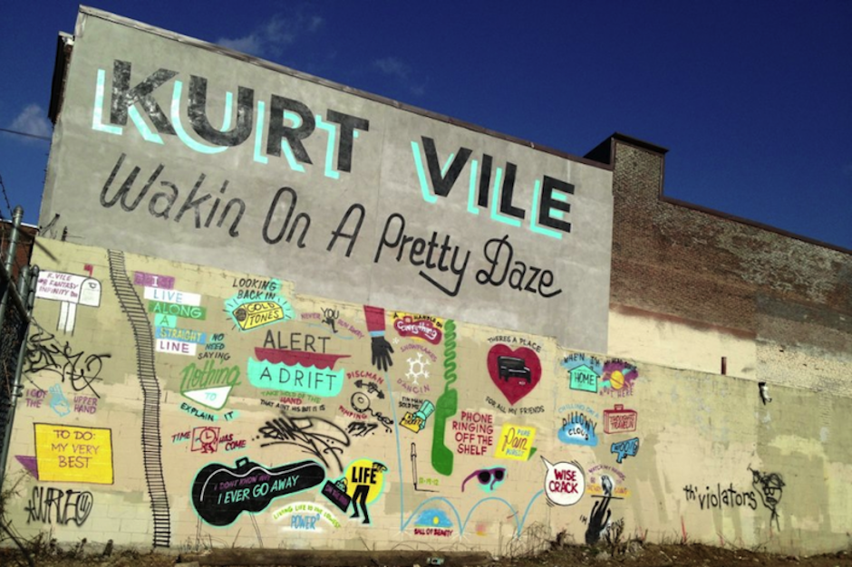 Kurt Vile Mural Philadelphia Whitewashed Defaced