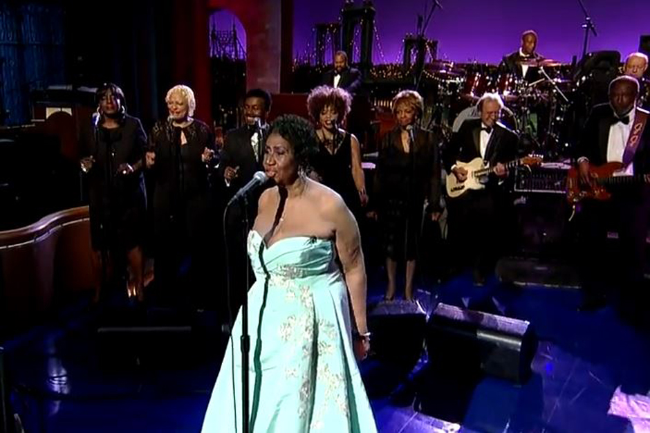 aretha adele rolling in the deep david letterman