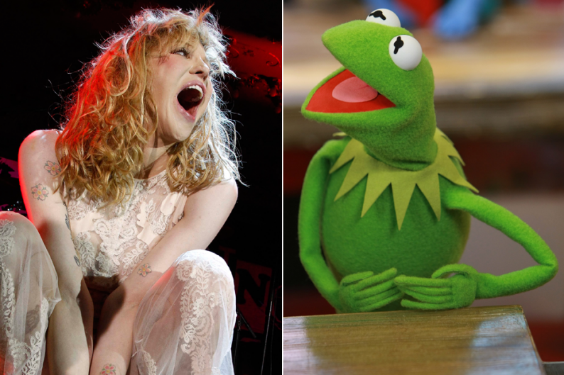 Courtney Love and Kermit the Frog