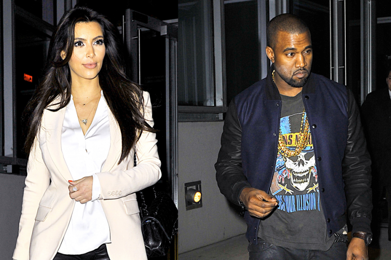 Kim Kardashian and Kanye West / Photo by Splash News