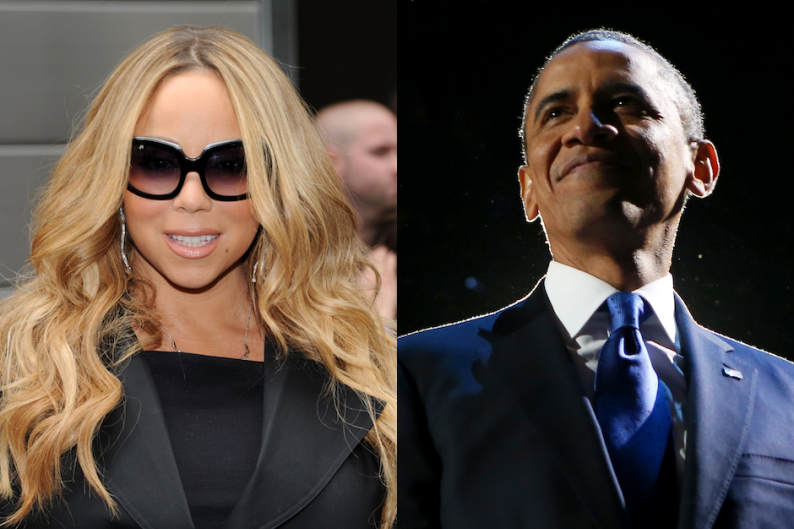 Mariah Carey and Barack Obama