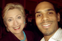 Al Walser and Hillary Clinton