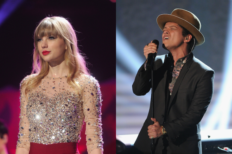 Taylor Swift and Bruno Mars