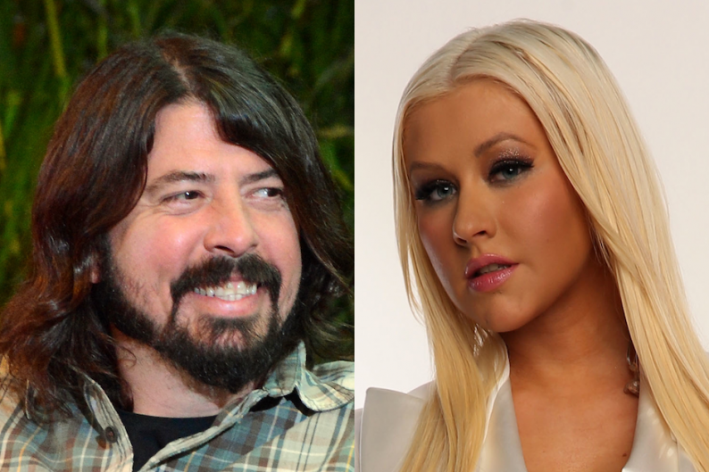 Dave Grohl and Christina Aguilera