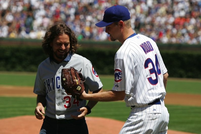 Eddie Vedder on the mound / Photo by Getty Images