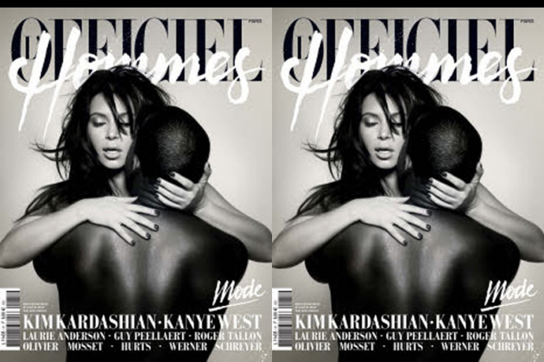 kanye west kim kardashian l'officiel french fashion cover