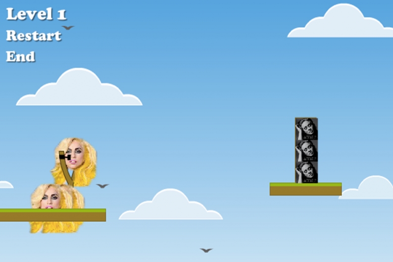 Angry Birds Spoof Throw Lady Gaga Adele Angry Stans