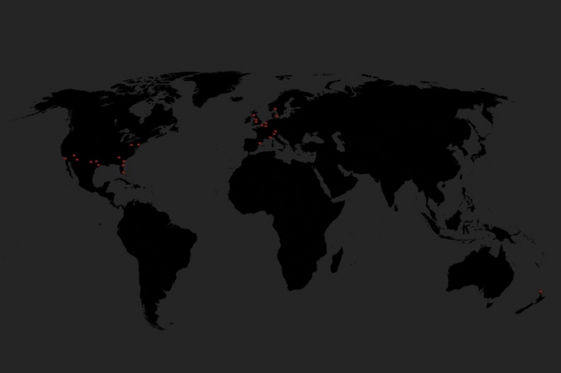 Kanye West 'New Slaves' Projection Map Buildings Cities
