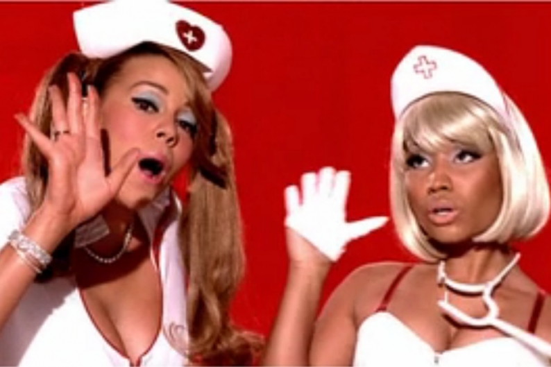 Mariah Carey, Nicki Minaj, 'American Idol,' "Up Out My Face," video