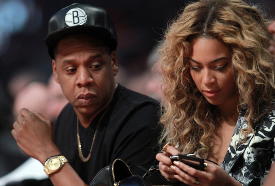 Jay and Bey at the 2013 NBA All-Star Game