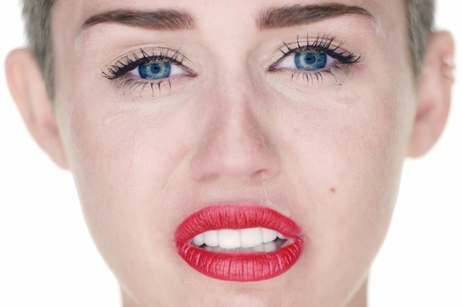 Miley Cyrus, Kanye West, "Wrecking Ball," director's cut, video, weeping