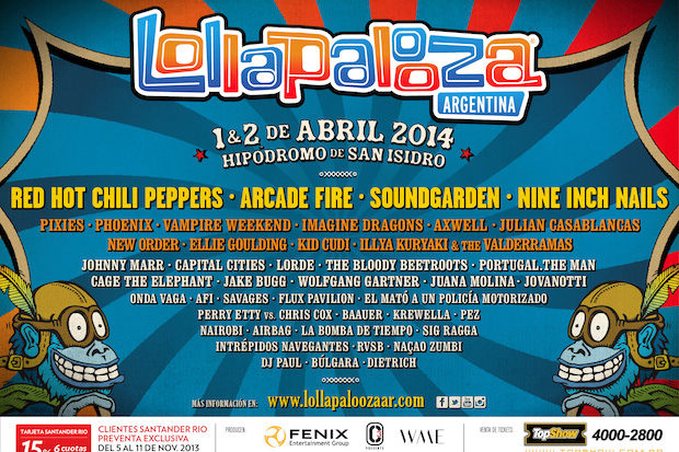 Lollapalooza South America 2014: Nine Inch Nails, Arcade Fire, Phoenix, and  More - SPIN