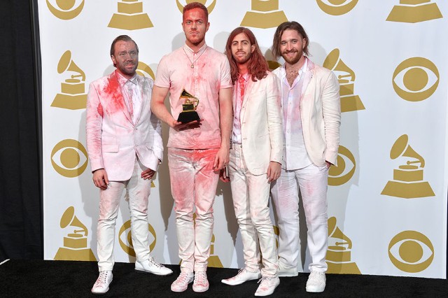 Grammys Backstage Imagine Dragons Queen Latifah Paul McCartney