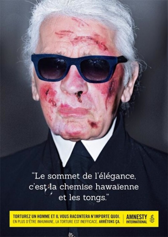 Karl Lagerfeld Amnesty International Torture