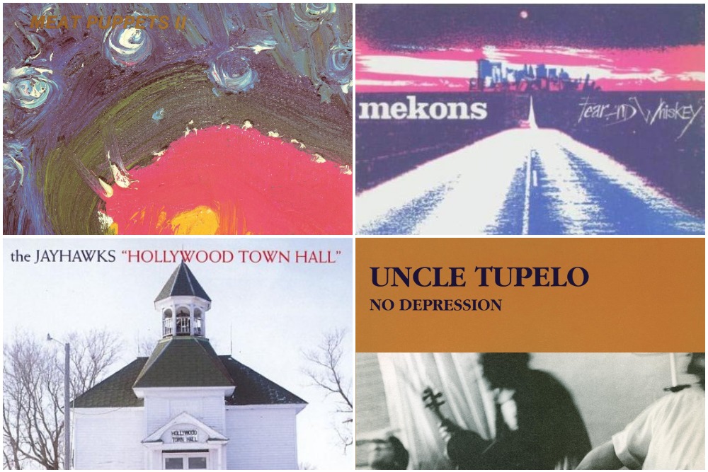 Meat Puppets, Mekons, Uncle Tupelo and Jayhawks alt-country album covers