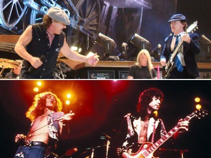 This week, AC/DC hit the road, while Zep pondered it.