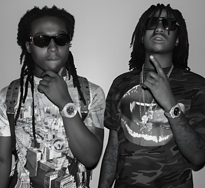 Takeoff and Quavo of ATL rap crew Migos