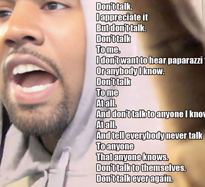 don't talk to kanye