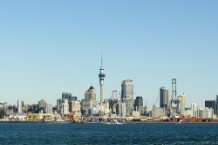 A View from the Auckland Harbour looking back onto