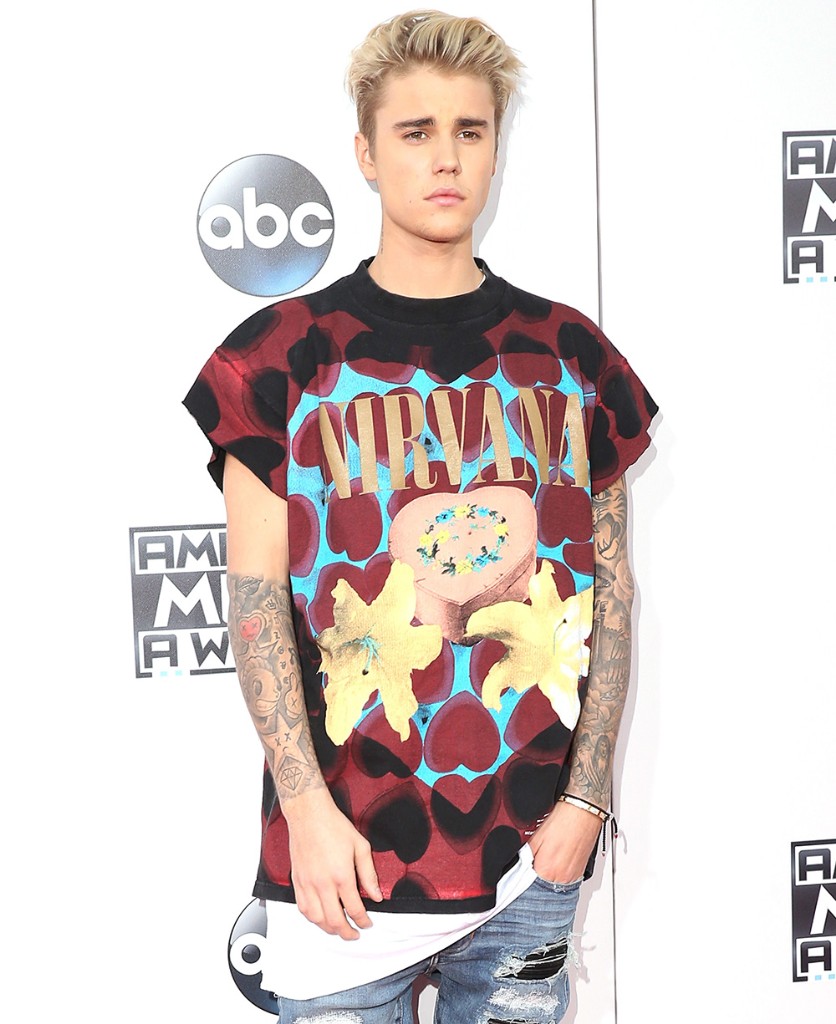 Justin Bieber Wore a Nirvana T-Shirt 