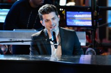 Charlie Puth at Times Square on December 31, 2015 in New York City.