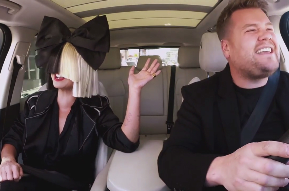 Sia and James Corden on Carpool Karaoke