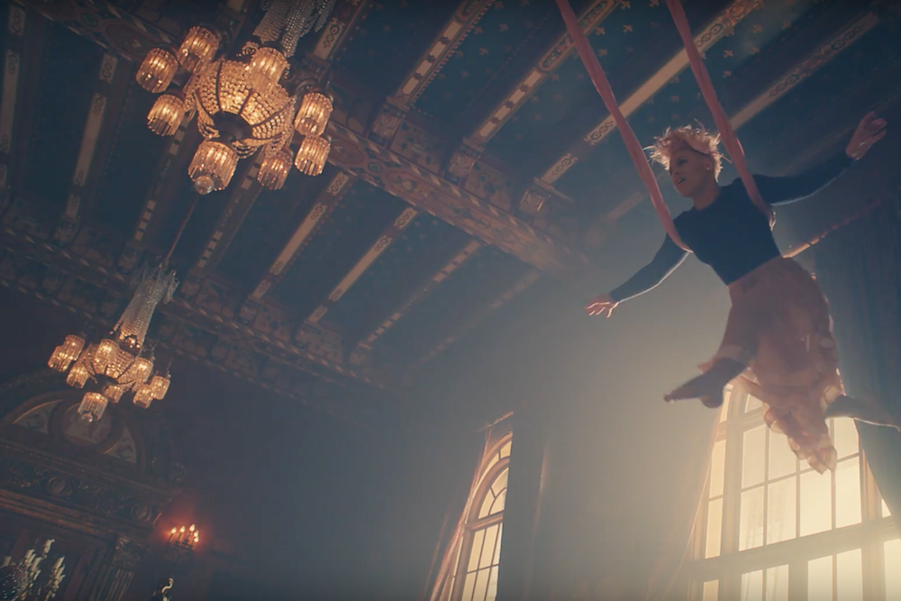 Pink Spins Through the Air, Visits Wonderland in 'Just 