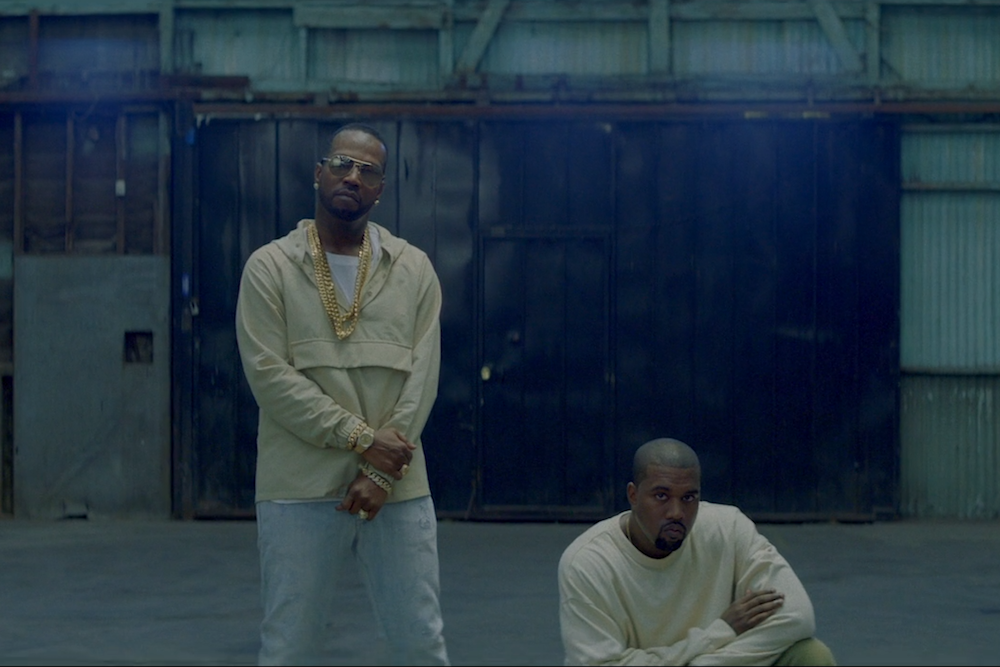 Kanye West and Juicy J Chill in a Warehouse for "Ballin" Video SPIN