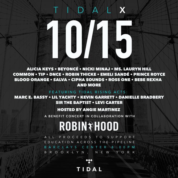 TIDAL Announces Charity Concert Featuring Beyoncé, Nicki Minaj, Blood Orange, and More
