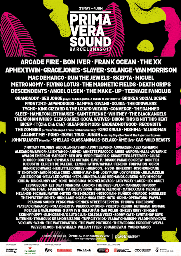 Primavera Sound 2017 Lineup Announced: Frank Ocean, The xx, Bon Iver, Arcade Fire