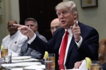 President Trump Has Lunch With Harley Davidson Executives And Union Reps