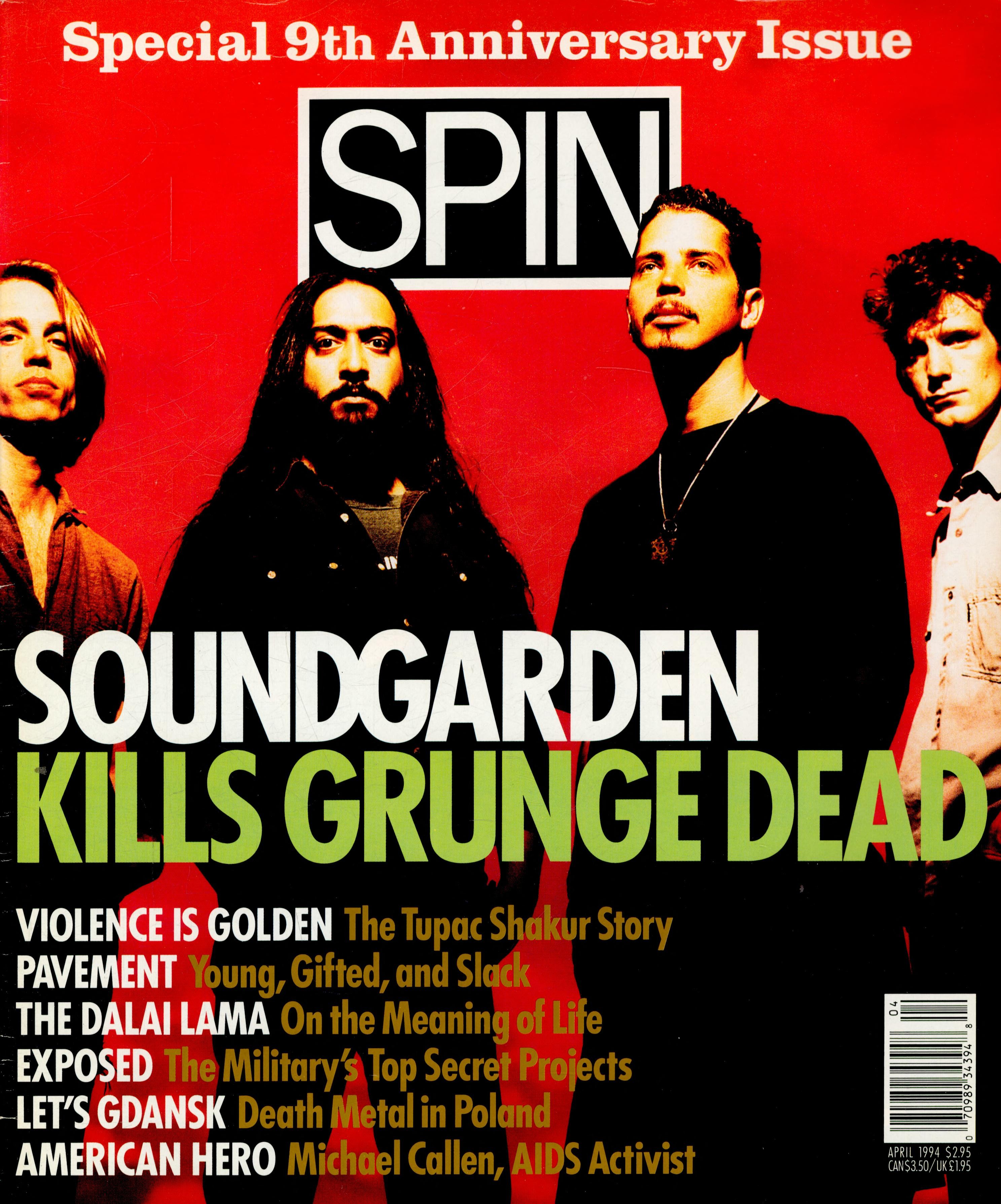 Spin S 1994 Soundgarden Superunknown Cover Story