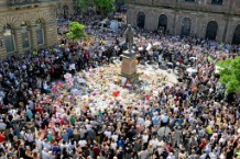 Manchester Observes A Minute Silence For The Victims Of The Manchester Arena Terrorist Attack